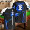 BlueJose Billiards Ball 10 Fire Cue Personalized Name, Team Name Unisex Shirt (4 Colors)