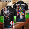 BlueJose Billiards USA Flag 8 Ball Stars And Stripes Style Personalized Shirt (2 Colors)