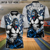 BlueJose Bowling & Pins Muscular Gorilla Strike Bowling Art Customized Name, Team Name 3D Shirt (4 Colors)