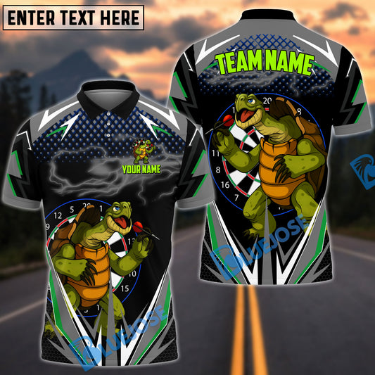 BlueJose Darts Lightning Turtle Customized Name, Team Name 3D Shirt (4 Colors)