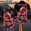 BlueJose Darts Dragon Golden Attire Personalized Name, Team Name Shirt (4 Colors)