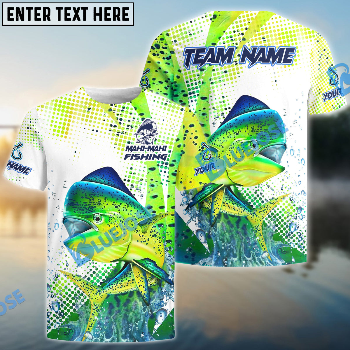 BlueJose Mahi-Mahi Water Sport Jersey Custom Name & Team Name Shirts
