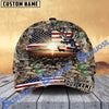 BlueJose Deer Hunting USA Flag Sunset Multicolor Personalized Cap