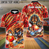 BlueJose Bowling and Pins Tiger Fight Personalized Name, Team Name 3D Shirt (4 Colors)