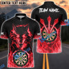 BlueJose Darts Wolf Fire Flame Personalized Name, Team Name 3D Shirt (4 Colors)
