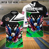 BlueJose Bowling And Pins American Eagle Customized Name, Team Name 3D Shirt (4 Colors)