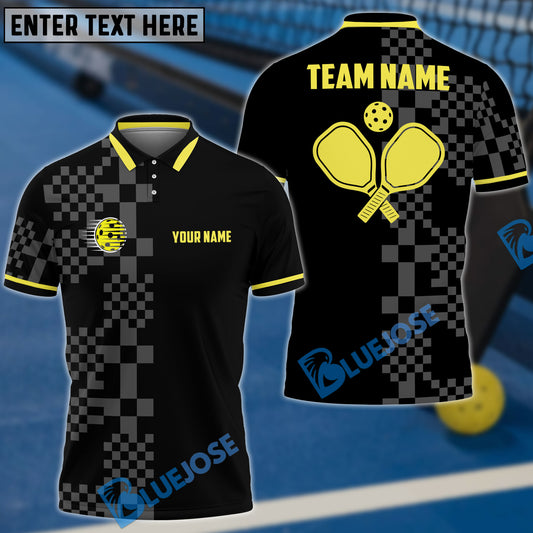 BlueJose Personalized Name, Team Name Abstract Square Pickleball 3D Shirt