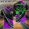 BlueJose Bowling And Pins Retro 2 Customized Name, Team Name 3D Shirt (4 Colors)