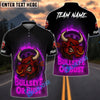 BlueJose Darts Flaming Bull Rage Multicolor Options Personalized Name Shirt (4 Colors)