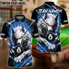 BlueJose Billiards 8 Ball Bloody Wolf Personalized Name, Team Name Unisex Shirt ( 4 Colors )