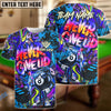 BlueJose Billiards Ball 8 Graffiti Pattern Never Give Up Personalized Name & Team Name Shirt (4 Colors)