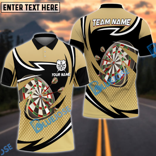 BlueJose Darts Golden Precision Customized Name, Team Name 3D Shirt (4 Colors)