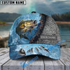 BlueJose Custom Name Fishing Water Pattern Cap