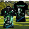 BlueJose Grim Reaper Golf Shirt – "Hello Darkness" Custom Name, Team Name 3D Shirts