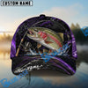BlueJose Fishing Purple Lightning Rod Splash Personalized Name Classic 3D Cap Personalized Cap (13 Breeds)