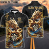 BlueJose Darts Dragon Golden Attire Personalized Name, Team Name Shirt (4 Colors)