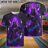 BlueJose Bowling And Pins Ancient Egyptian God Anubis Customized Name, Team Name 3D Shirt (4 Colors)