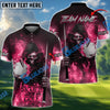 BlueJose Skull Reaper Golf Ball Fire Customized Name, Team Name 3D Shirts (4 Colors)