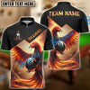 BlueJose Billiards Ball 8 Flame Phoenix Personalized Name Shirt (4 Colors)