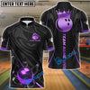BlueJose Bowling And Pins Crowned King Customized Name, Team Name 3D Shirt (4 Colors)