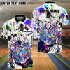 BlueJose Bowling White Graffiti Splash Paint Personalized Shirt
