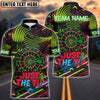 BlueJose Just the Tip Funny Darts Neon Style Personalized Name, Team Name Shirt