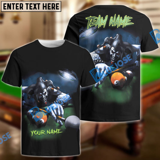 BlueJose Billiards Ball 8 Pool Crazy Joker Personalized Name, Team Name Unisex Shirt