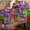 BlueJose Billiards Ball 8 Funny Skull Colorful Graffiti Personalized Name, Team Name Unisex Shirt (4 Colors)