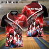 BlueJose Bowling And Pins Thunder Breaker Personalized Name Team Name 3d Shirt ( 4 Colors )