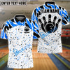BlueJose Bowling And Pins Retro Customized Name, Team Name 3D Shirt (4 Colors)