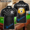 BlueJose Billiards Ball 8 And 9 Fire Black US Flag Personalized Shirt (2 Colors)