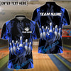 BlueJoses Bowling And Pins Color Diamond Customized Name 3D Shirt ( 4 Colors )