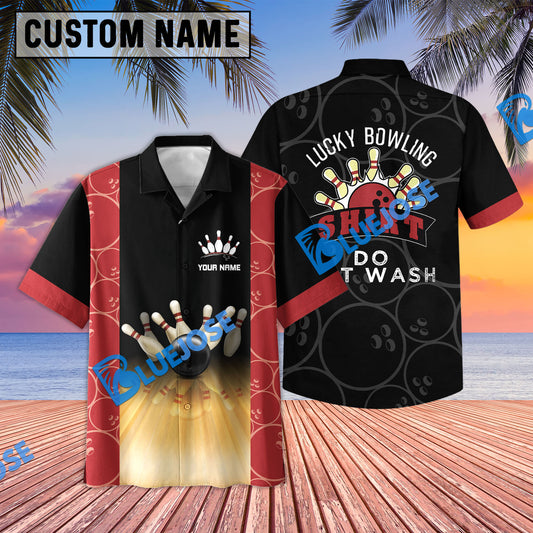 BlueJoses Lucky Bowling Shirt Do Not Wash Personalized Name Hawaiian Shirt