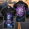 BlueJose Darts Purple Girl & Skull Personalized Shirt