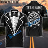 BlueJose Darts Tuxedo Triple Dartboard Black Personalized Name Shirt