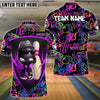 BlueJose Bowling Street Style Funny Ball Customized Name, Team Name 3D Shirt (4 Colors)