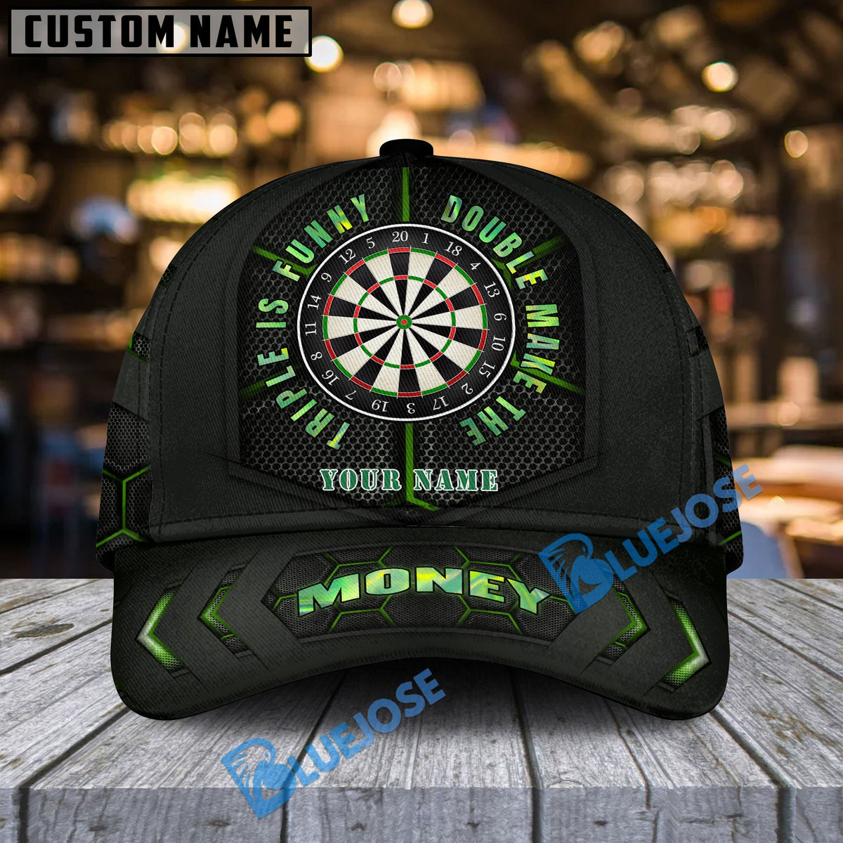 BlueJose Darts Personalized Name Cap
