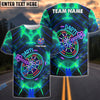 BlueJose Darts Neon Glow Personalized Name, Team Name Shirt (4 Colors)