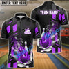BlueJose Bowling And Pins Flame Smoke Customized Name 3D Shirt (6 Colors)