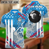 BlueJose Billiards 8 ball & 9 Ball New USA Personalized Name, Team Name Shirt (4 Colors)