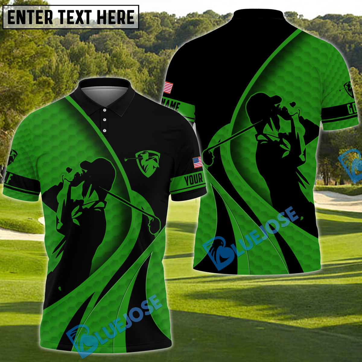 BlueJose Pride Premium Ultra Cool Golf Personalized Name 3D Shirt