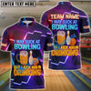 BlueJose Bowling I May Suck At Bowl And Beer Neon Style Personalized Name, Team Name 3D Shirt