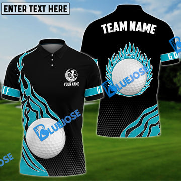 BlueJose Golf Multicolor Option Customized Name 3D Shirt (4 Colors)