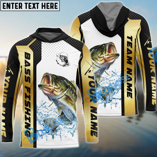 Bluejose Bass Fishing Golden Premium Dynamic Strike Custom Name & Team Name 3D Shirts
