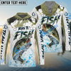 Bluejose Bass Fishing Skin Dynamic Jump Custom Name & Team Name 3D Shirts