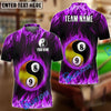 BlueJose Billiards Yin Yang Fire Personalized Name Shirt (4 Colors)