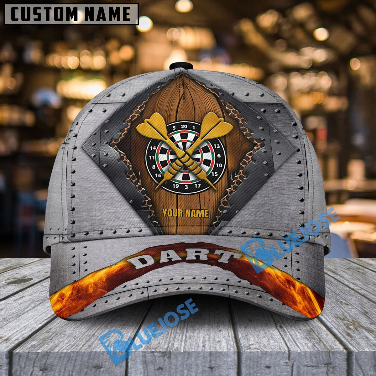 BlueJose Darts Personalized Name Cap