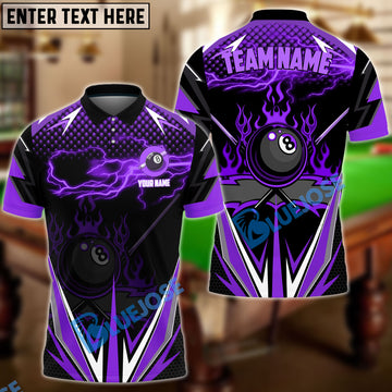 BlueJose Purple Fire Personalized Name, Team Name Unisex Shirt