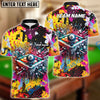 BlueJose Billiards Ball 8 Pool Yellow Graffiti Personalized Name, Team Name Unisex Shirt