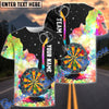 BlueJose Rainbow Color DartBoard Personalized Name, Team Name Shirt